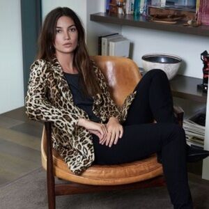 Velvet by Graham & Spencer Leopard Print Teddy Jacket - Tan, Black